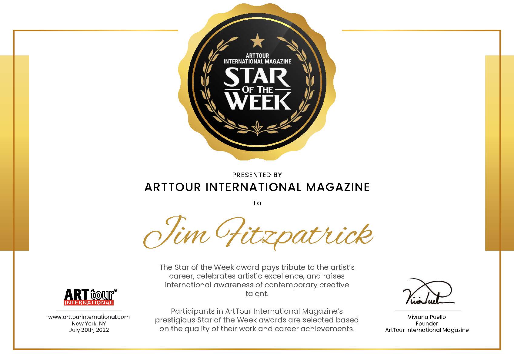 Jim Fitzpatrick - Star of the Week