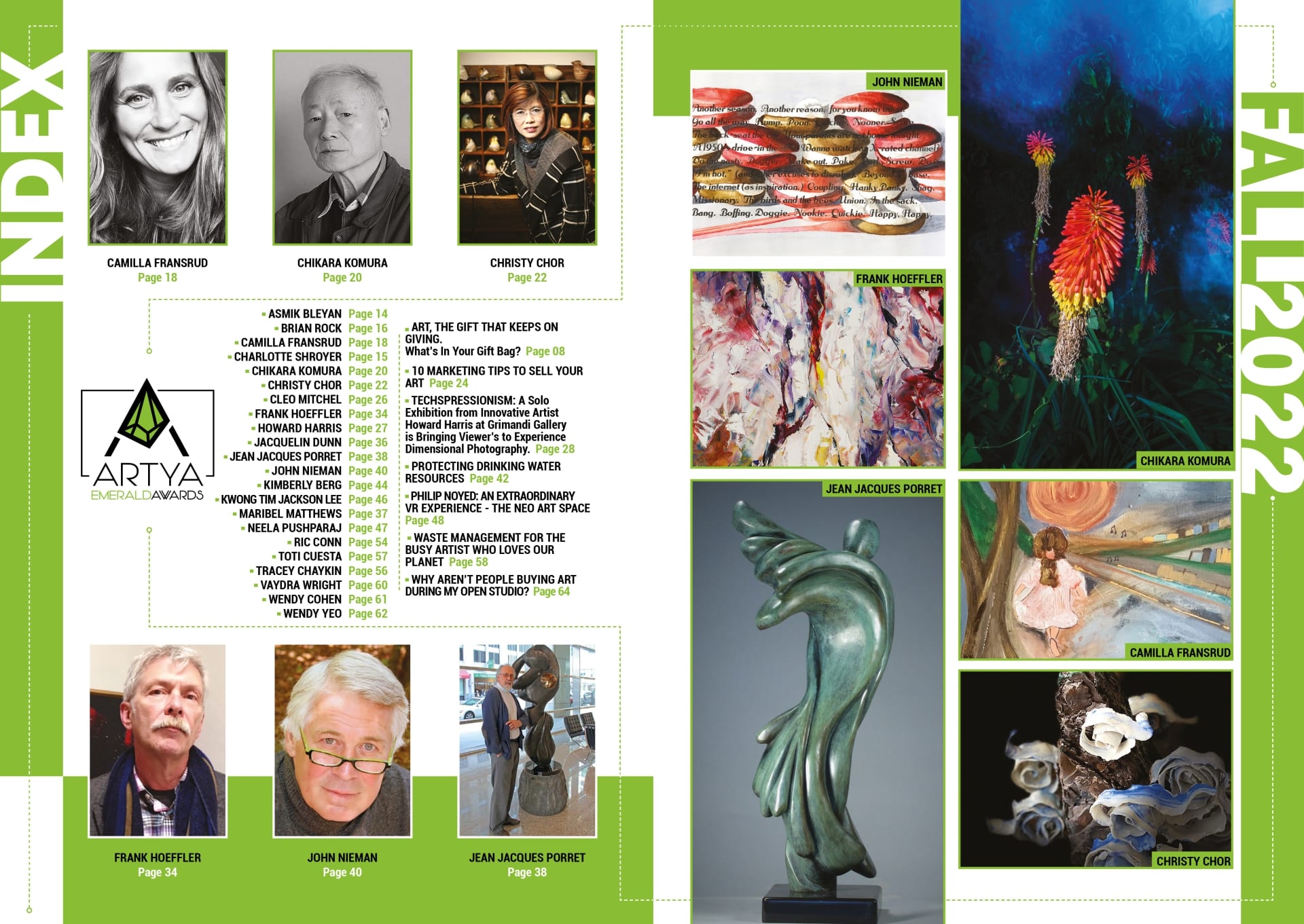 2022 FALL ISSUE ARTISTS