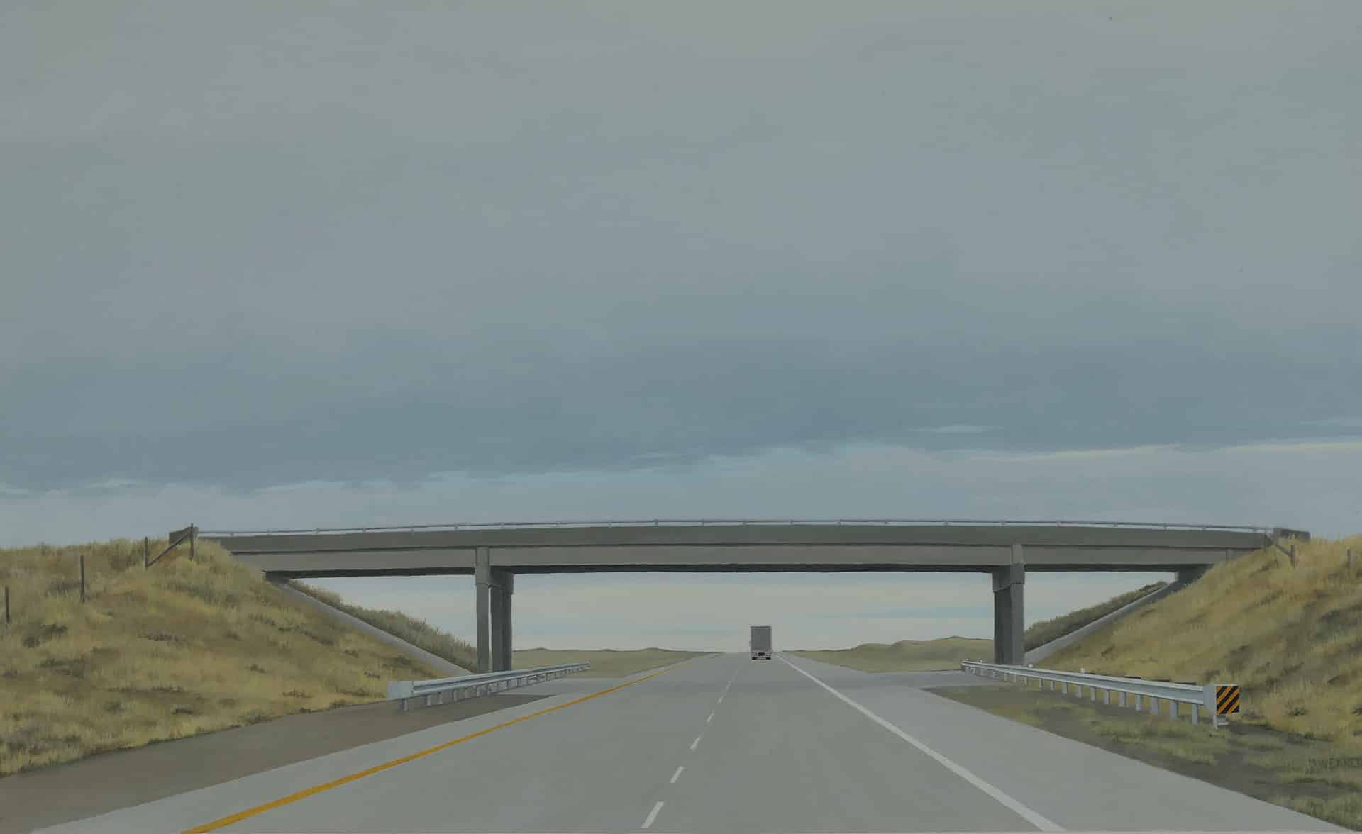 Heavy Traffic In Wyoming - Acrylic and Canvas by Max Werner