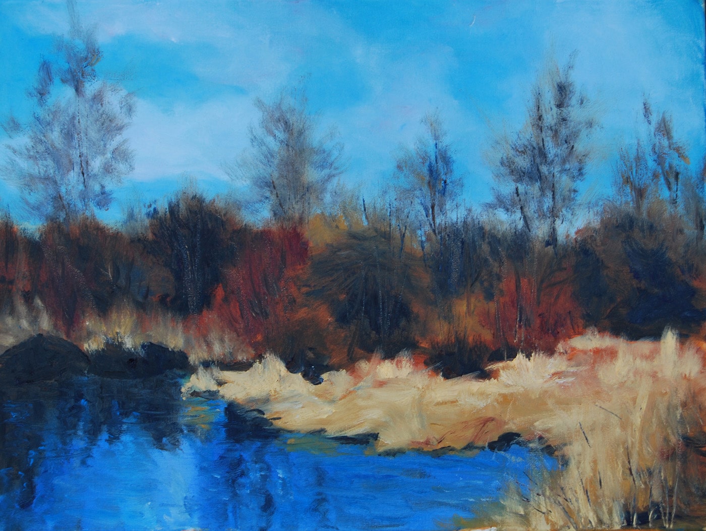 "Marsh in Washington County Wisconsin" 24" x 18" oil on canvas by Frank Hoeffler