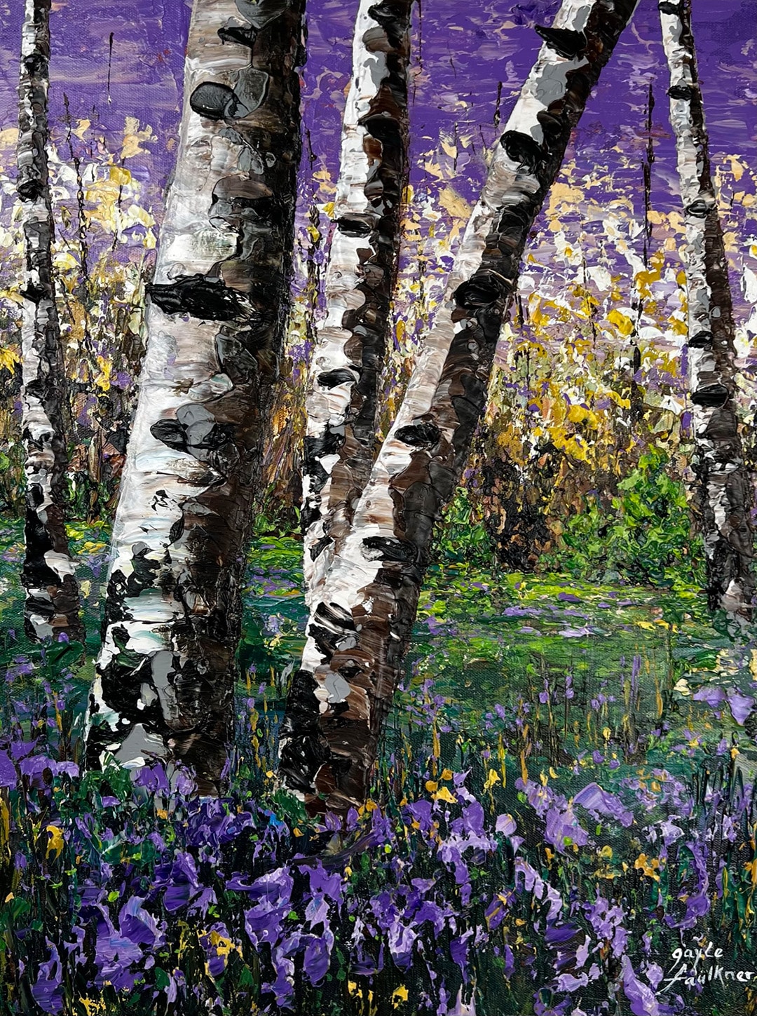 "Pleasant Valley" Textural Acrylic by Gayle Faulkner
