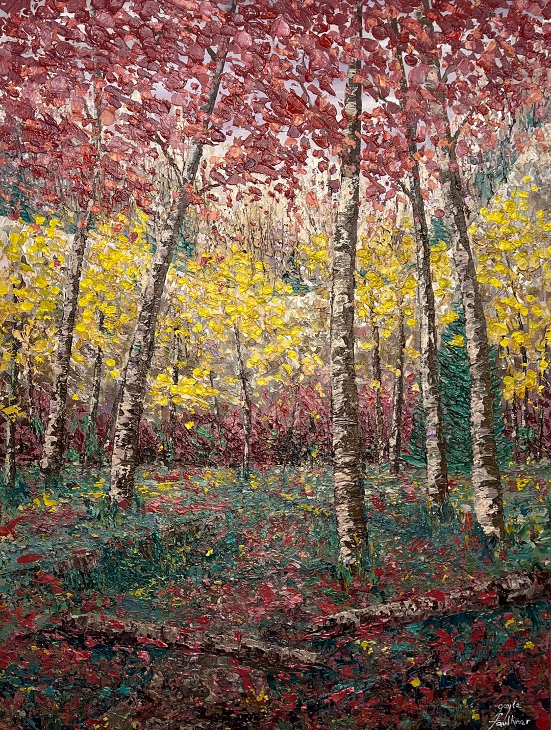 "Sherwood" Textural Acrylic, 30x40 by Gayle Faulkner