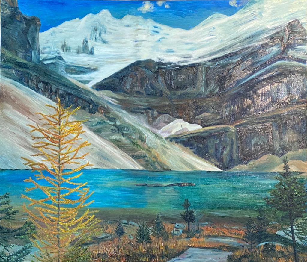 "Banff Park" Oils, 42x36in by Xiaorong Zhang