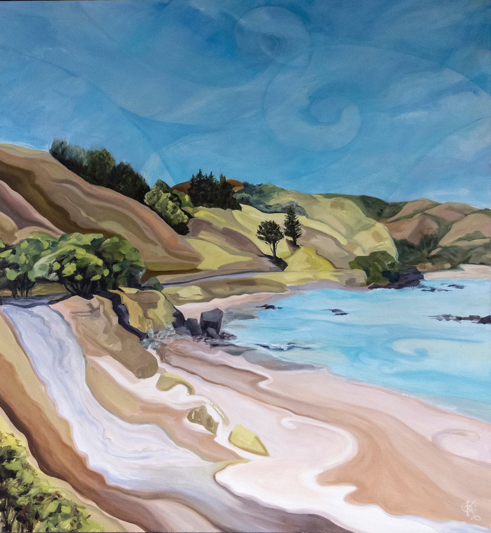 "Kuaotunu Bay" Oils On Canvas by Kadira Jennings