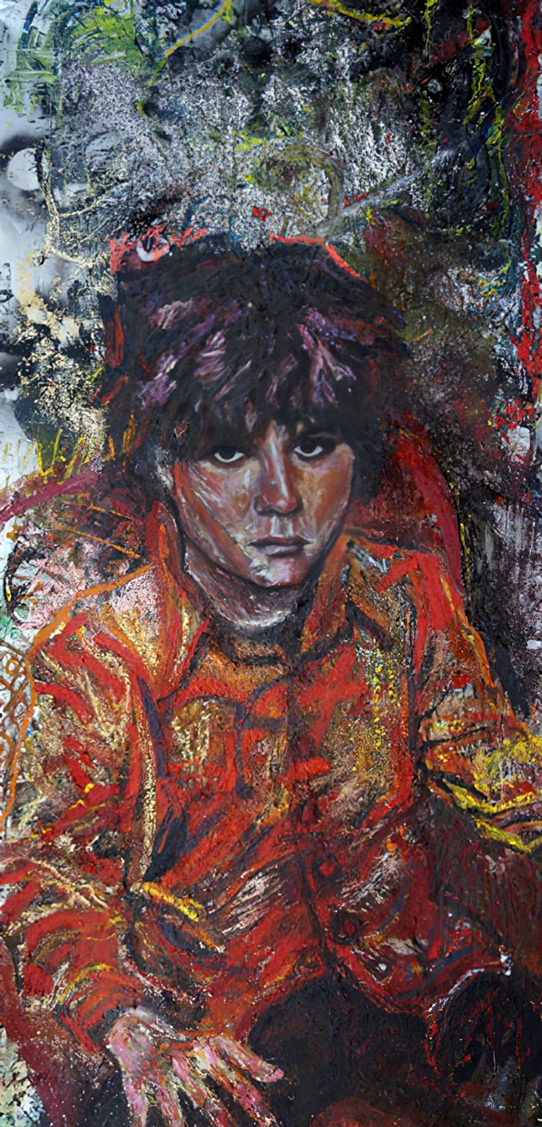 "Ron Sexsmith" Mixed on Metal, 42x89in by Jody Richardson