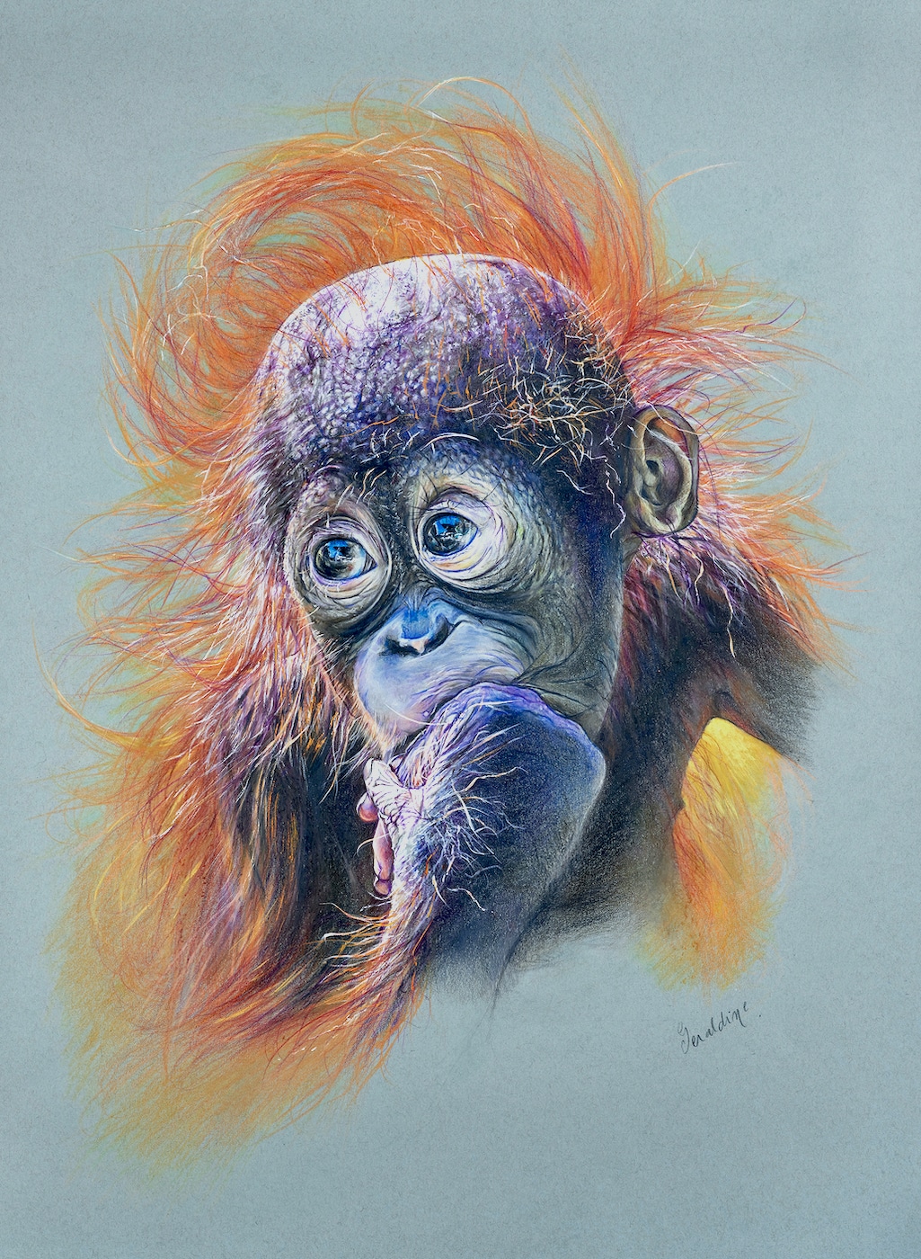 "The Cost Of Conveneince" Goache And Coloured Pencils by Geraldine Simmons