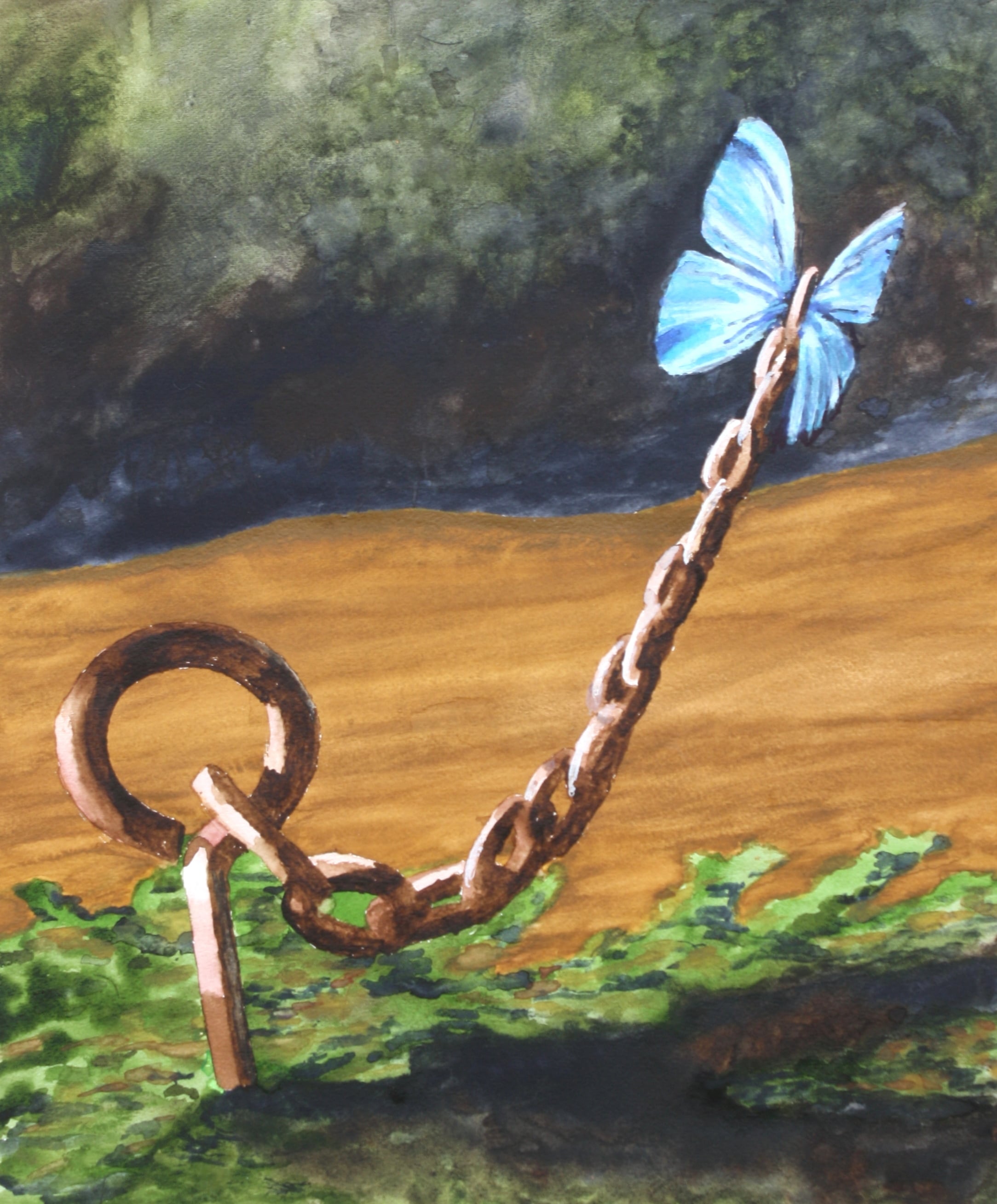 "Chained Butterfly" Watercolor by John Nieman