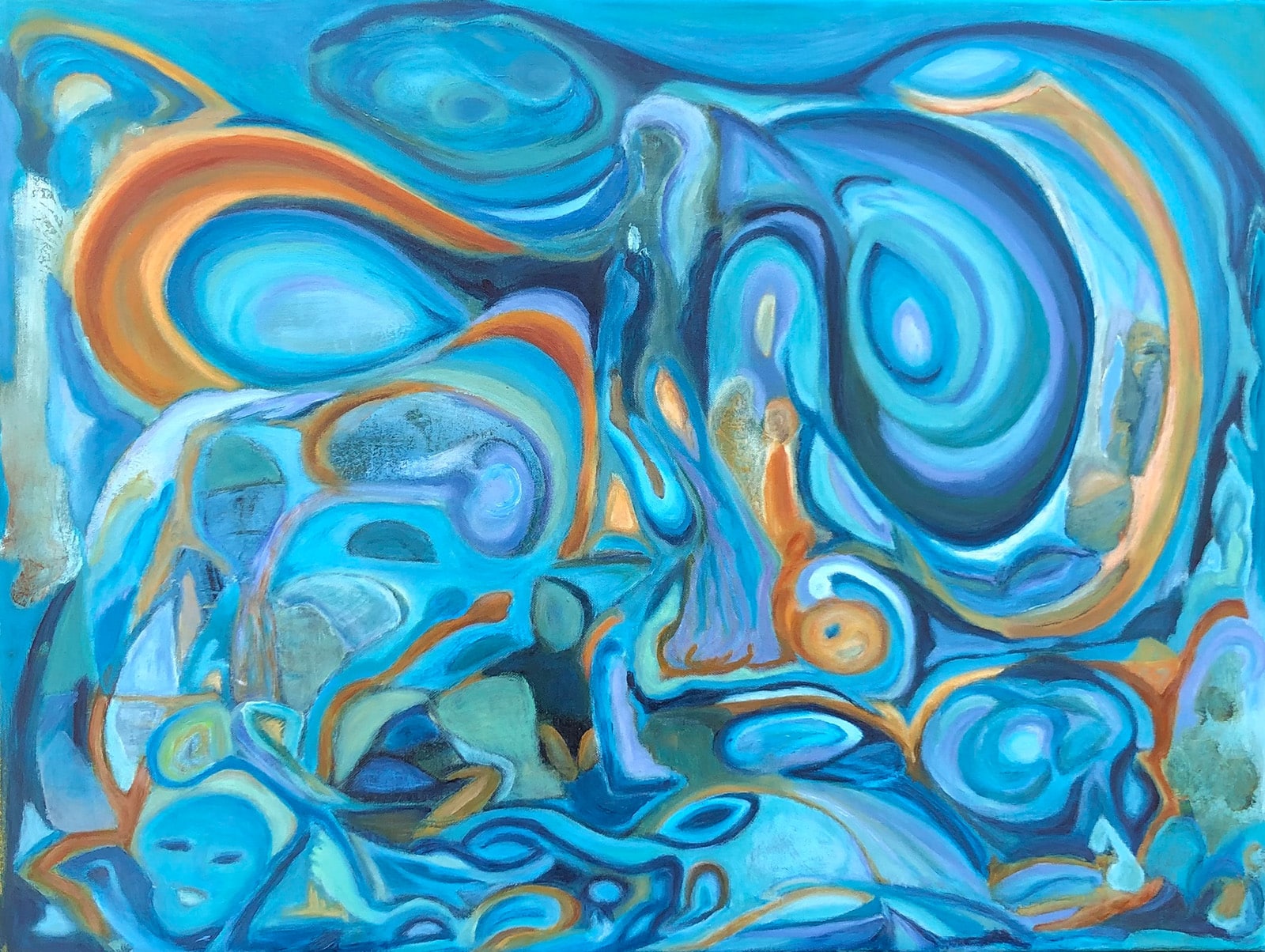 "Energy" Acrylic On Canvas, 60"x80" by Kari Veastad