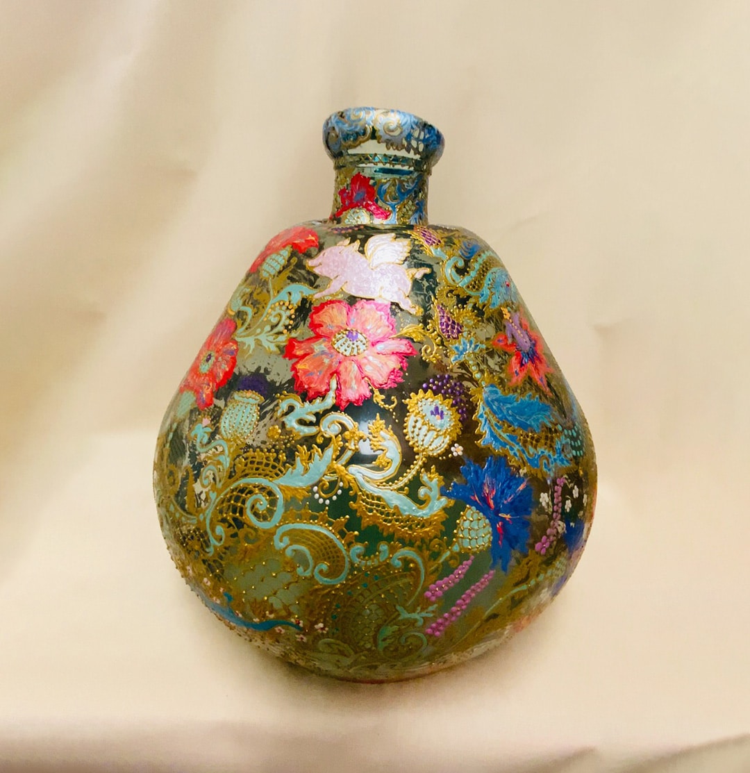 Glass Vase, Acrylic by Sveta Long