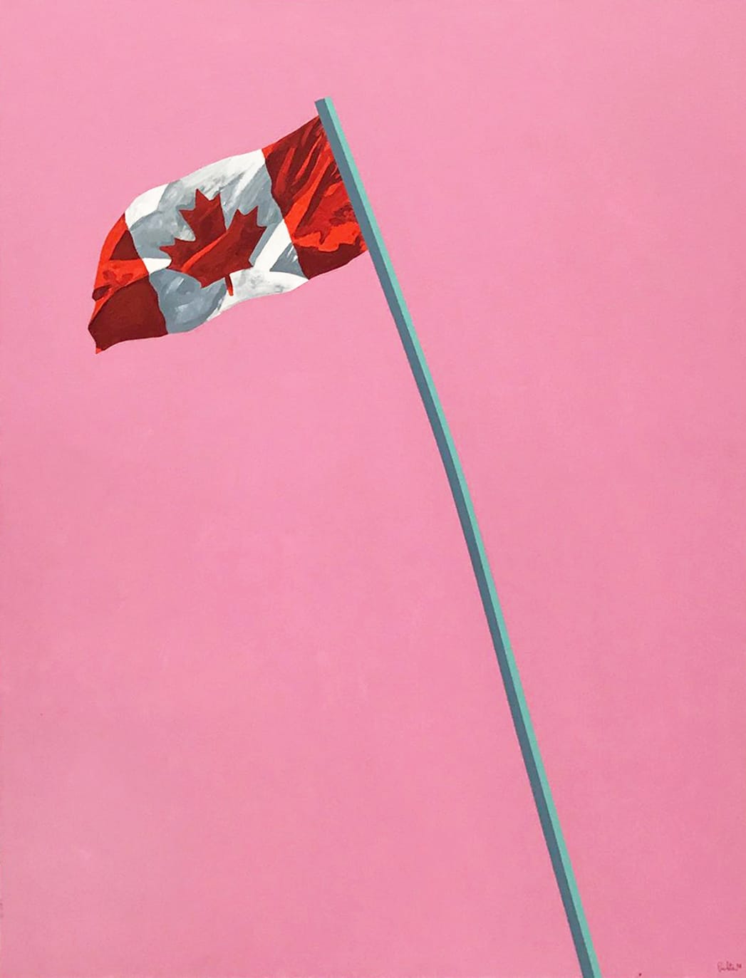"The Painted Flag" Acrylic On Canvas by Charles Pachter