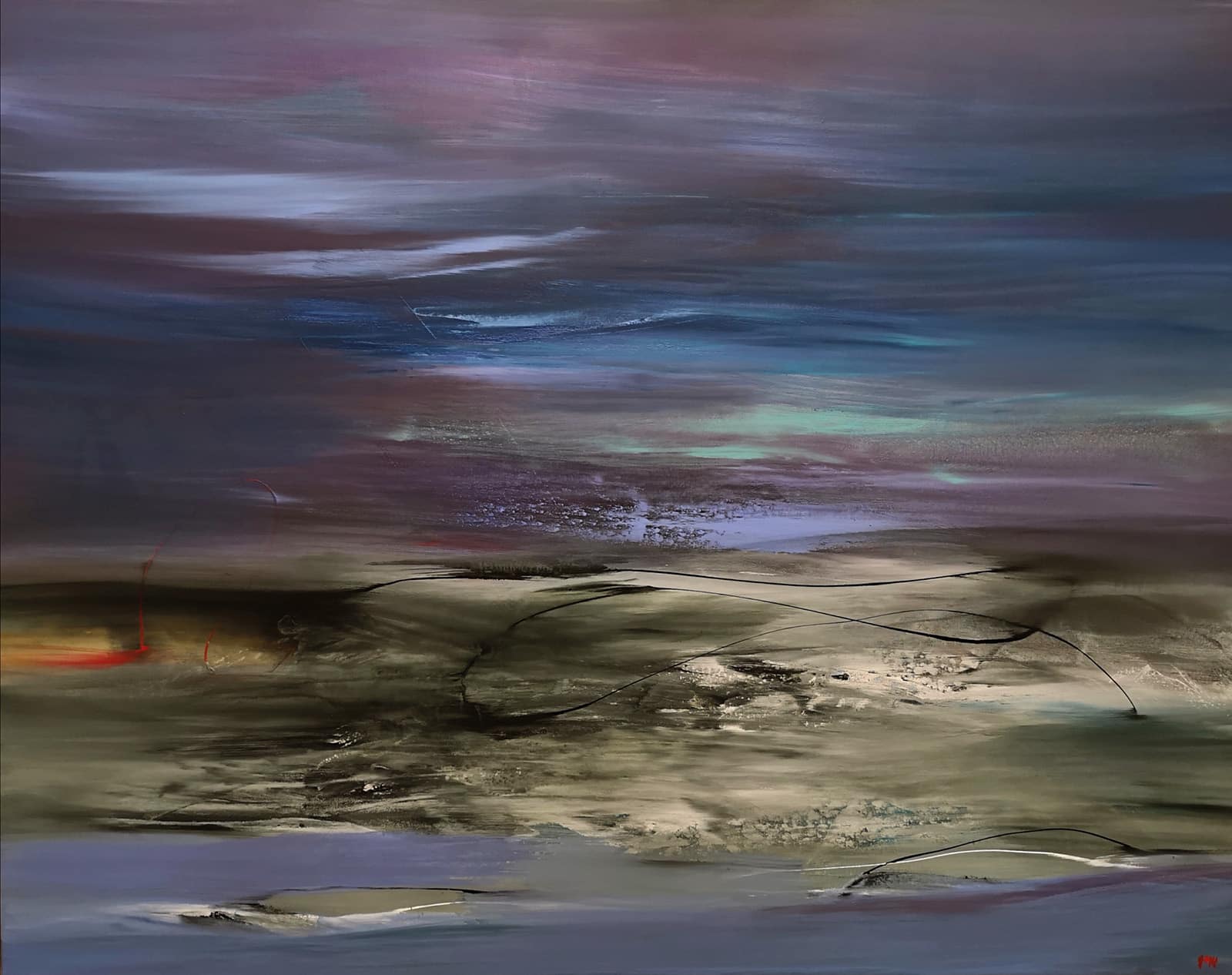 "Cosmic Moment" Acrylic On Canvas, 48"x60" by Patricia Karen Gagic