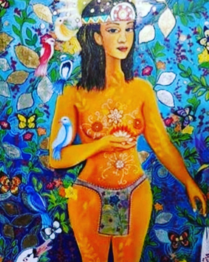 "Giardino Del Amore" Oil On Canvas by Guikni Rivera