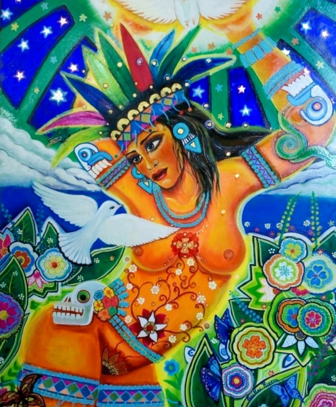 "Pistis" Oil On Canvas by Guikni Rivera