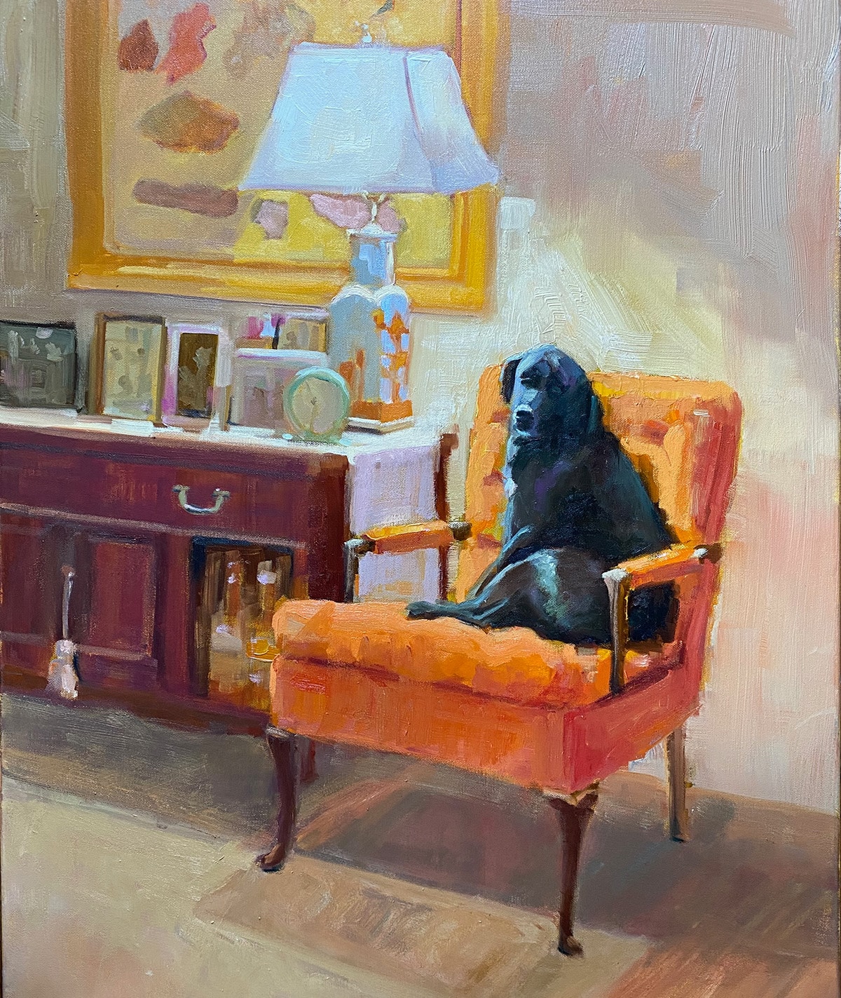 "Dog On It!", Oil on Canvas by Jennifer Taylor