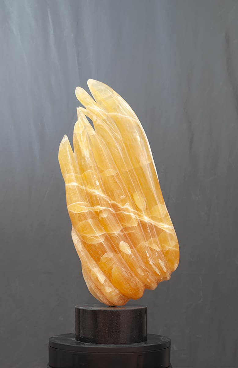 "Energy of Fire" Honey Comb Calcite 25'' h x 10'' w x 4''d by Joel Shapses