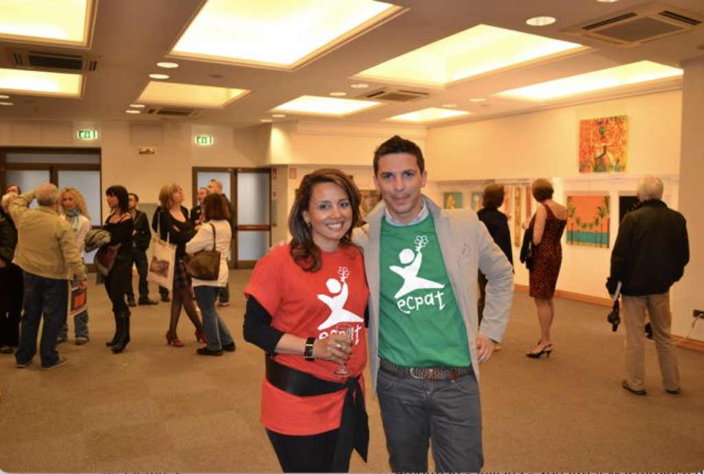 Viviana Puello and Alan Grimandi at The Time Is Now for ECPAT Italia, 2010