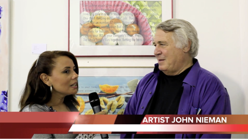 Viviana Puello interviewing artist John Nieman, 2012