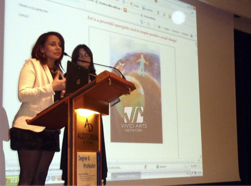 Viviana Puello presenting at Auditorium al Duomo, Florence, 2012