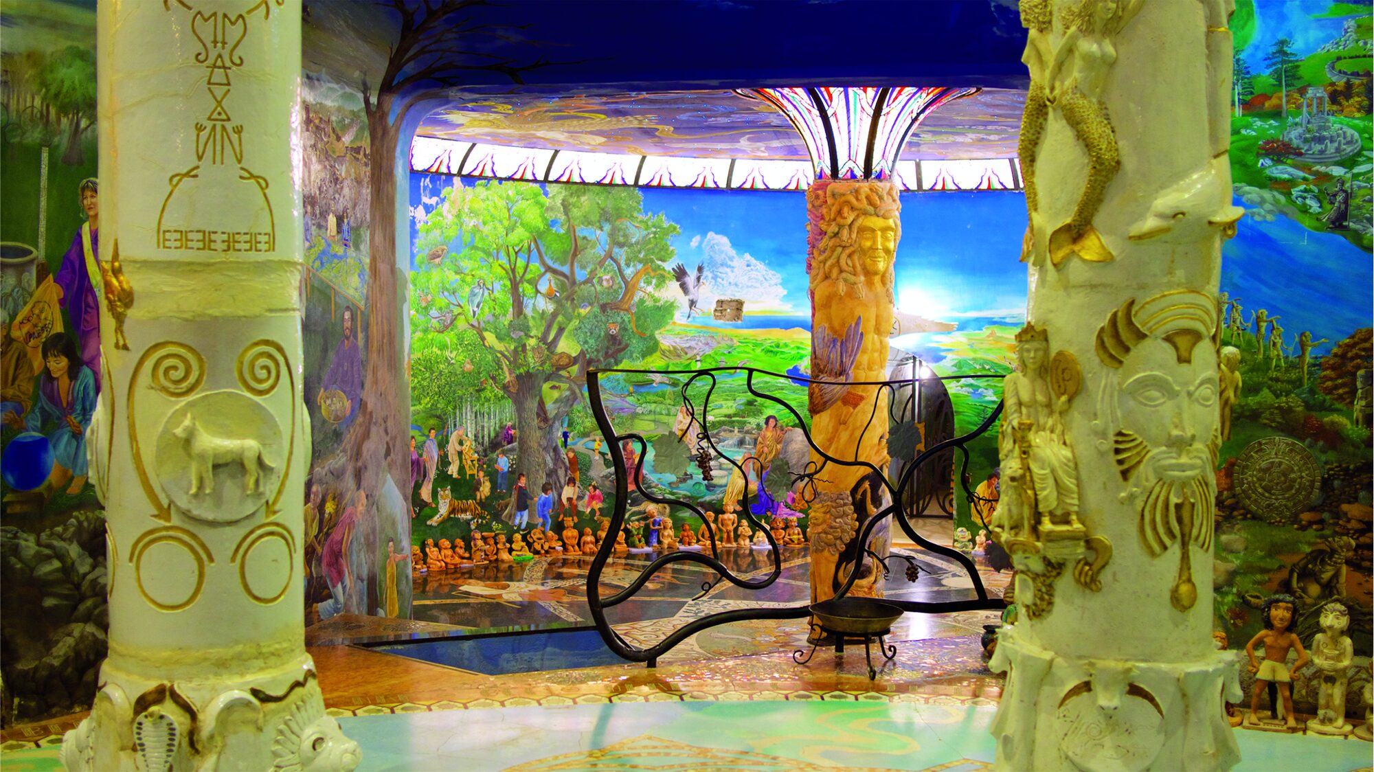 They Built a Cathedral in Secret Beneath an Italian Mountain. Decades Later, It Is Still Growing. | ArtTour International A decorated hall of the Temples of Humankind, Damanhur.
