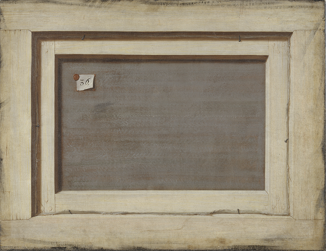 Field: featured image Cornelius Norbertus Gijsbrechts, The Reverse of a Framed Painting, 1668-1672.