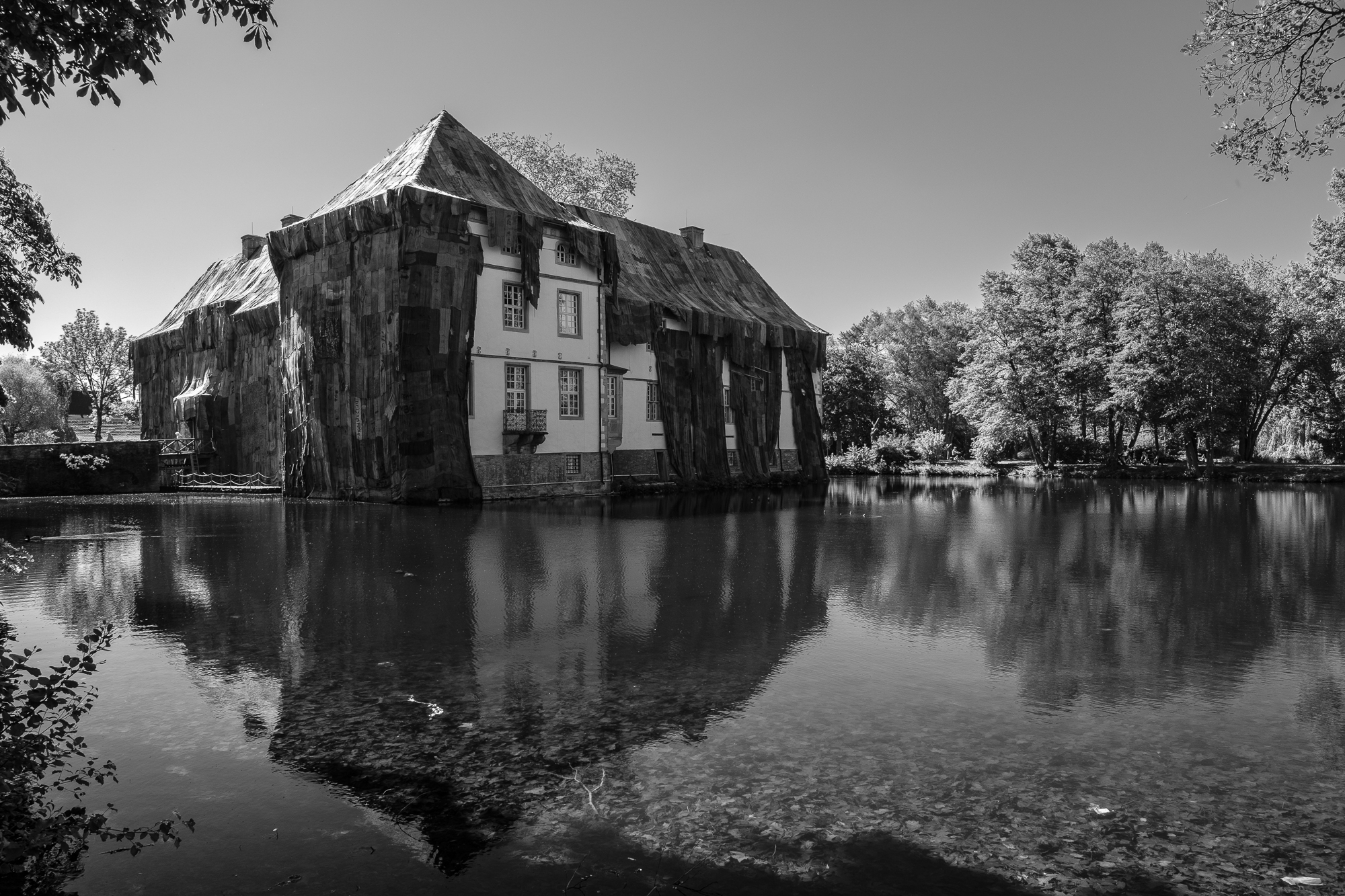Field: featured image A building wrapped in an Ibrahim Mahama textile installation