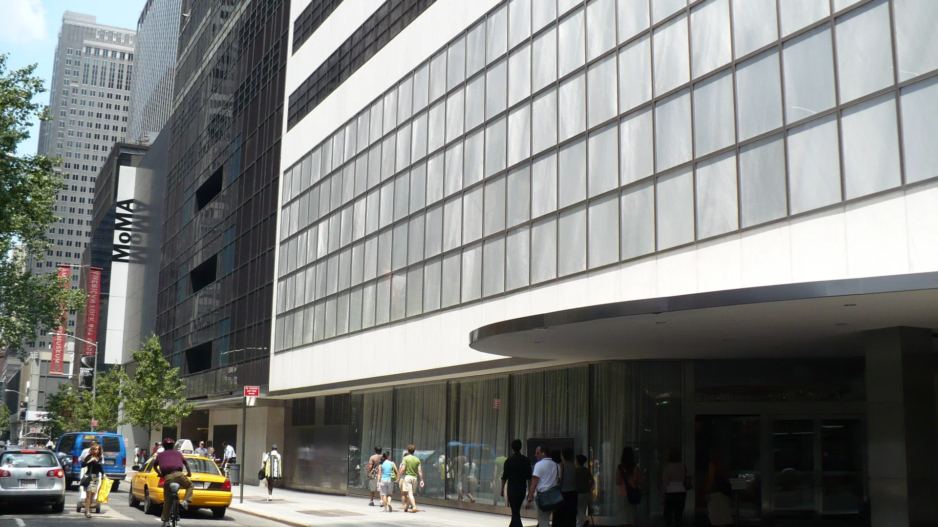 Exterior entrance of The Museum of Modern Art in New York City
