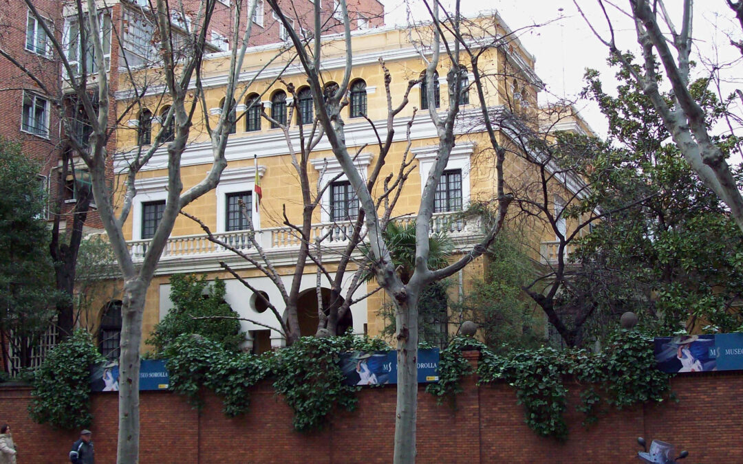 Historic façade and entrance of the Museo Sorolla in Madrid