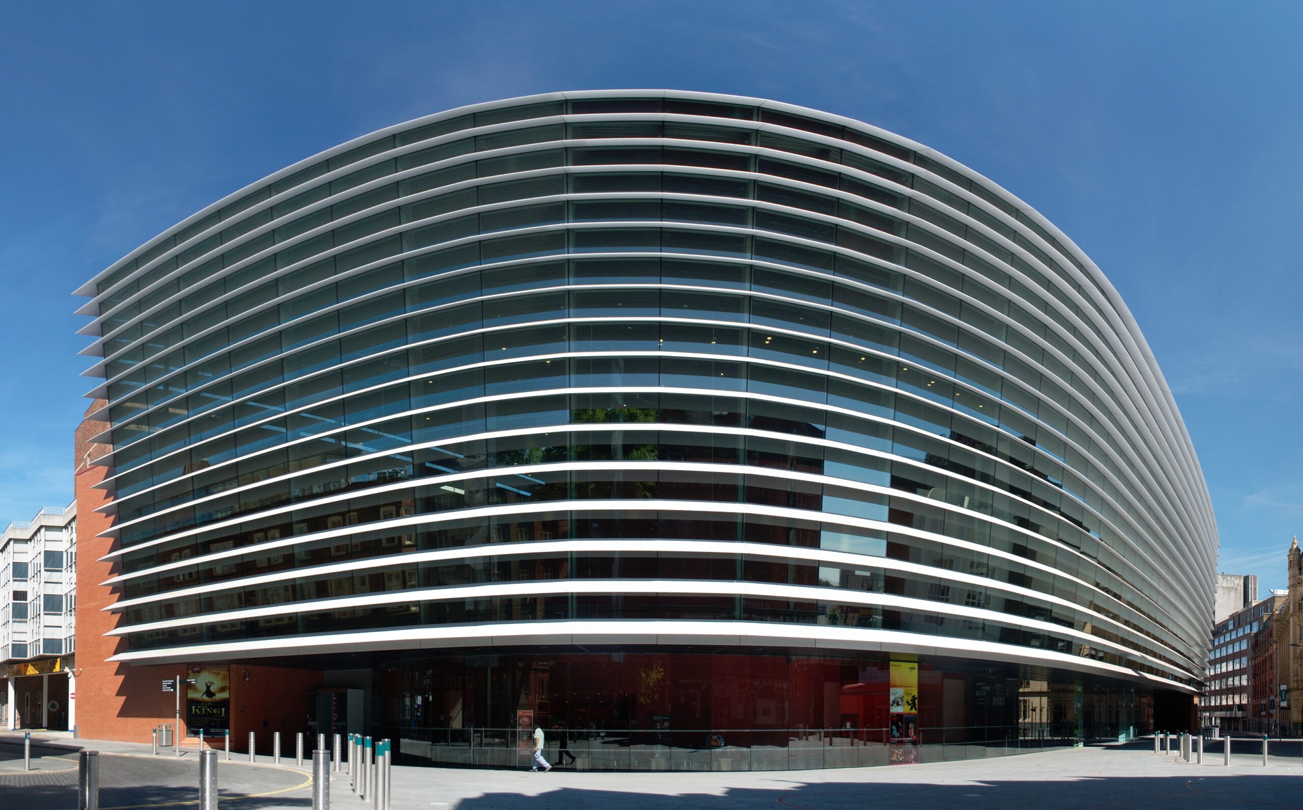 Field: featured image Panoramic exterior view of Curve theatre in Leicester